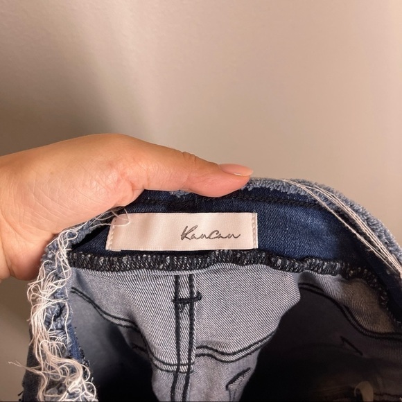 KanCan Bethany High Rise Ankle Skinny Jeans Size 26 Distressed Raw Hem Buttons - Picture 11 of 12